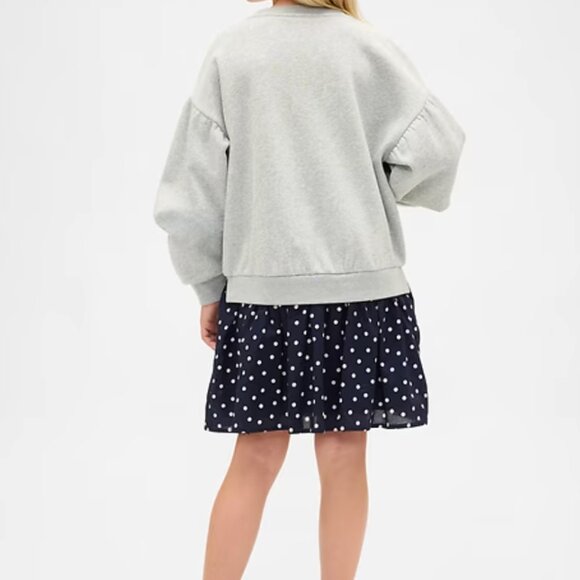 NWT Kids Soft Pleated Sweatshirt Dress - Mixed Media- Girls Size M. - Picture 2 of 3